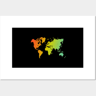 World Map Colorful - Travel The World Art for Travelers Posters and Art